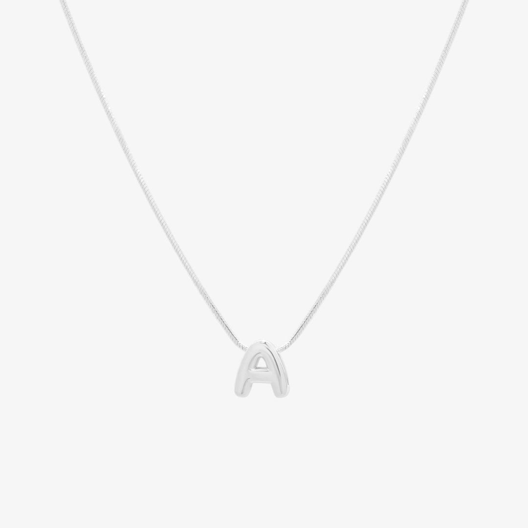 Bubble Initial Pendant Necklace (50cm)-26
