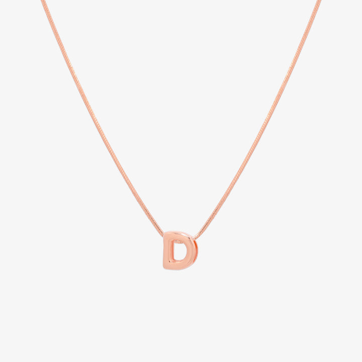 Bubble Initial Pendant Necklace-55