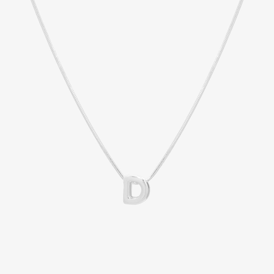 Bubble Initial Pendant Necklace-29