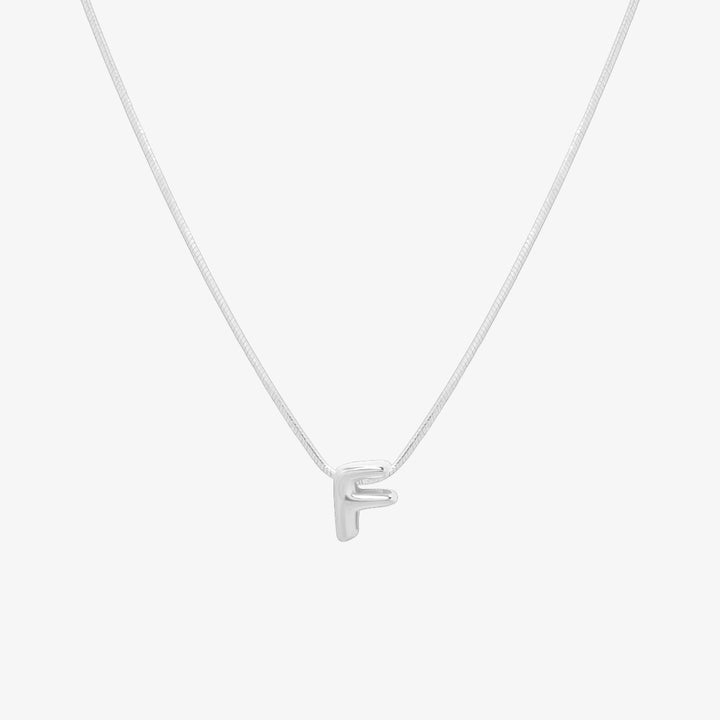 Bubble Initial Pendant Necklace (50cm)-31
