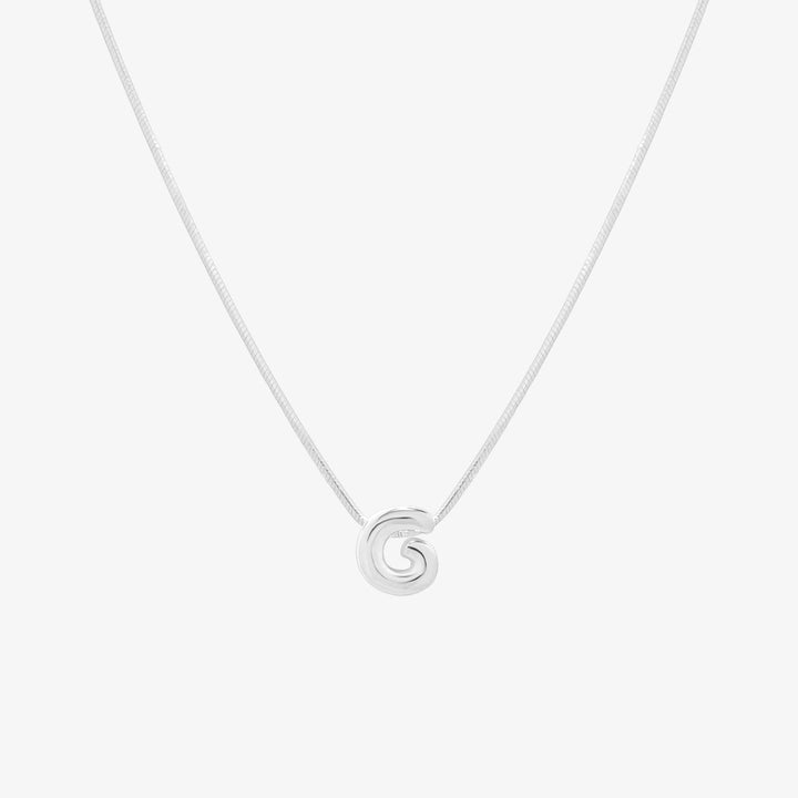 Bubble Initial Pendant Necklace (50cm)-32