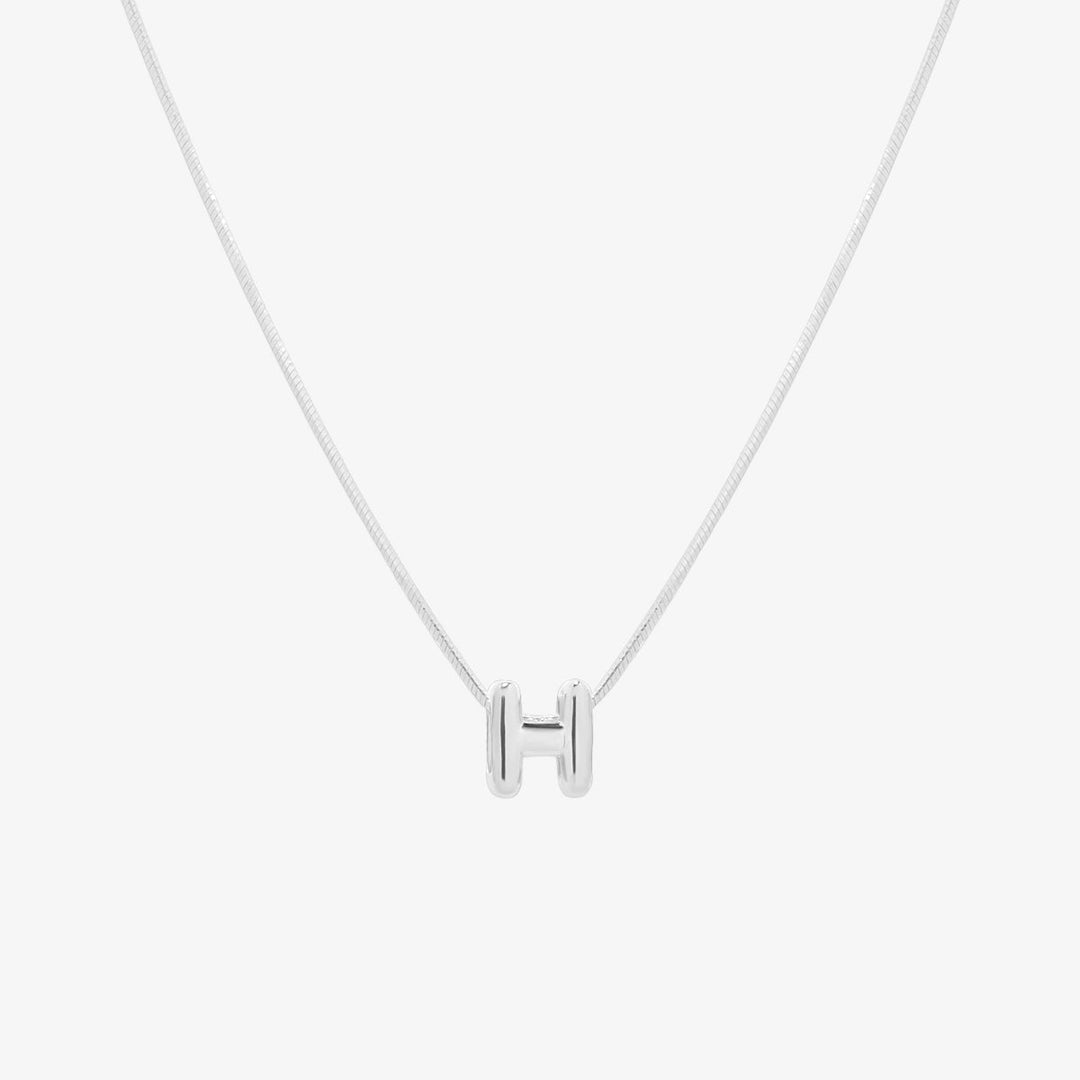 Bubble Initial Pendant Necklace (50cm)-33