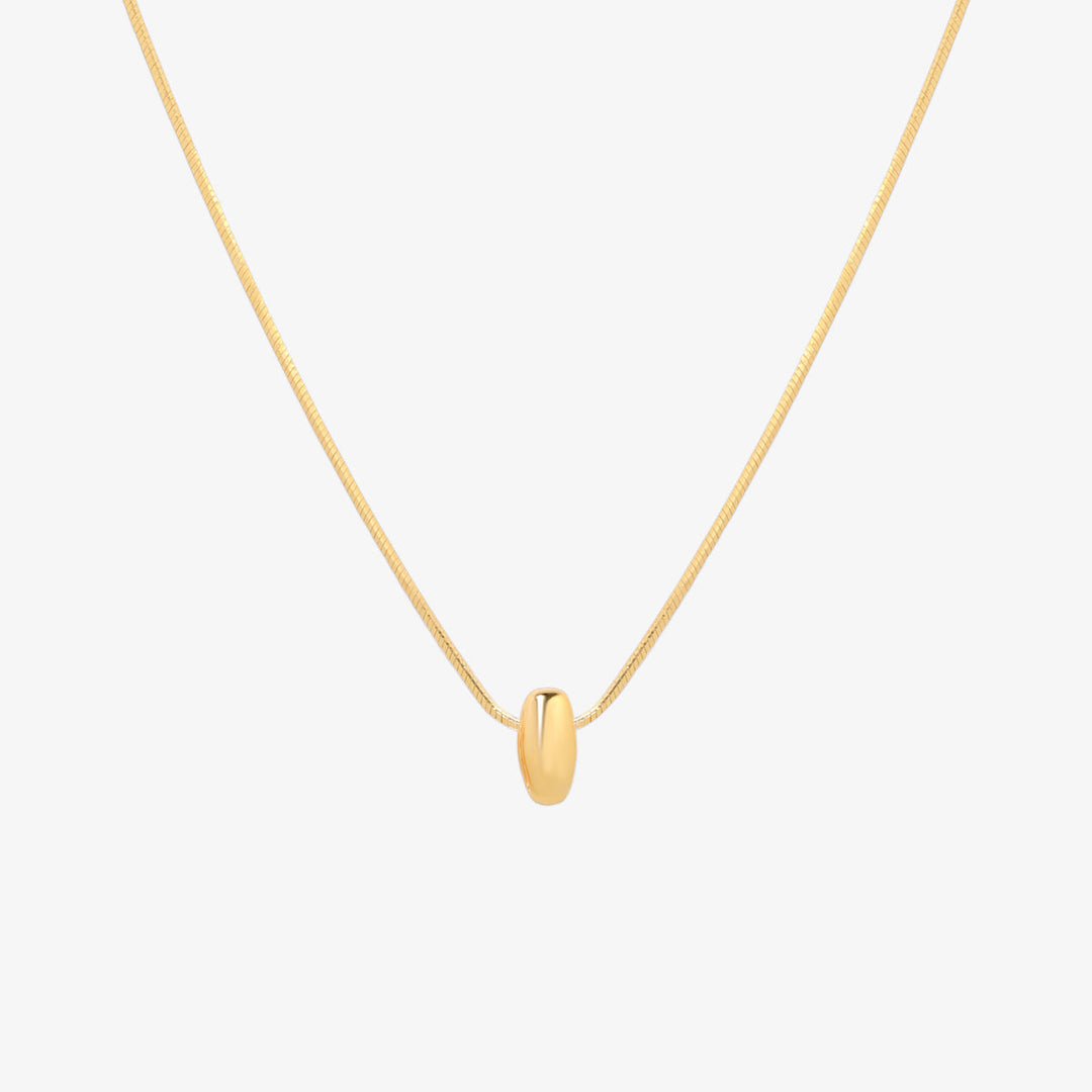Bubble Initial Pendant Necklace-8