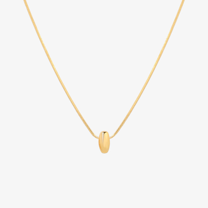 Bubble Initial Pendant Necklace-8