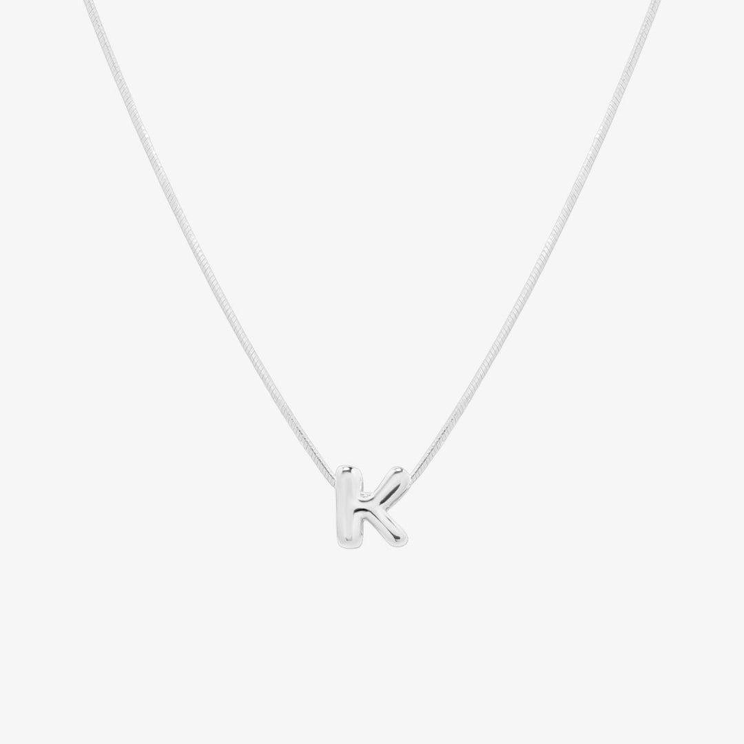 Bubble Initial Pendant Necklace (50cm)-36