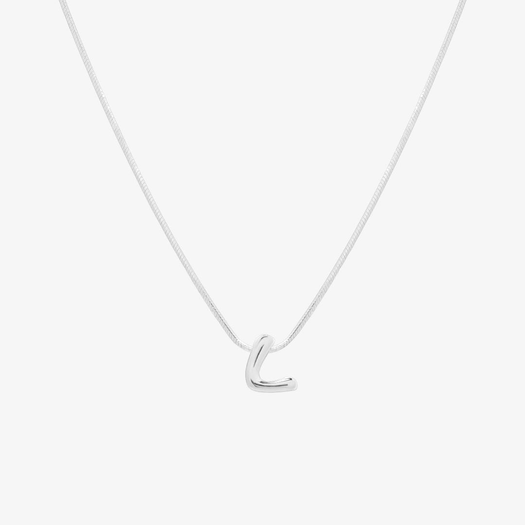 Bubble Initial Pendant Necklace (50cm)-37