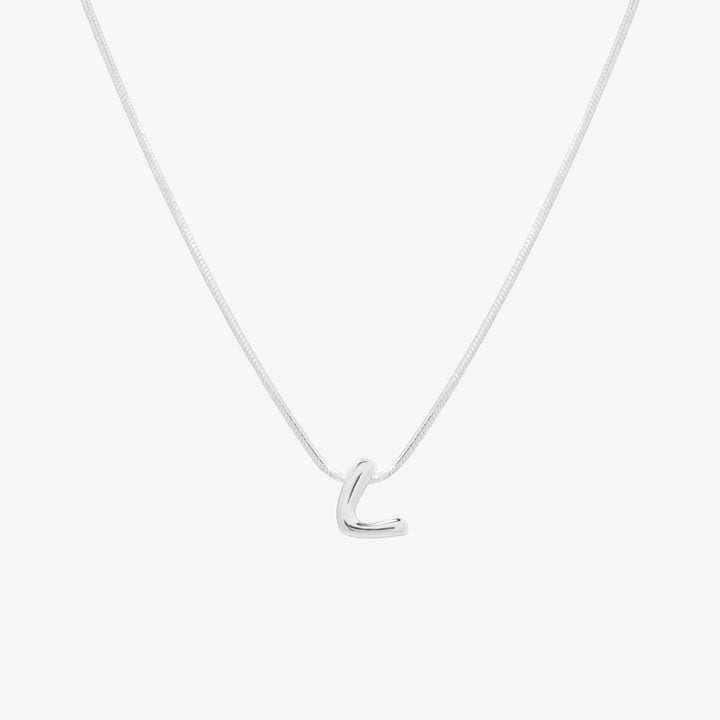 Bubble Initial Pendant Necklace (50cm)-37