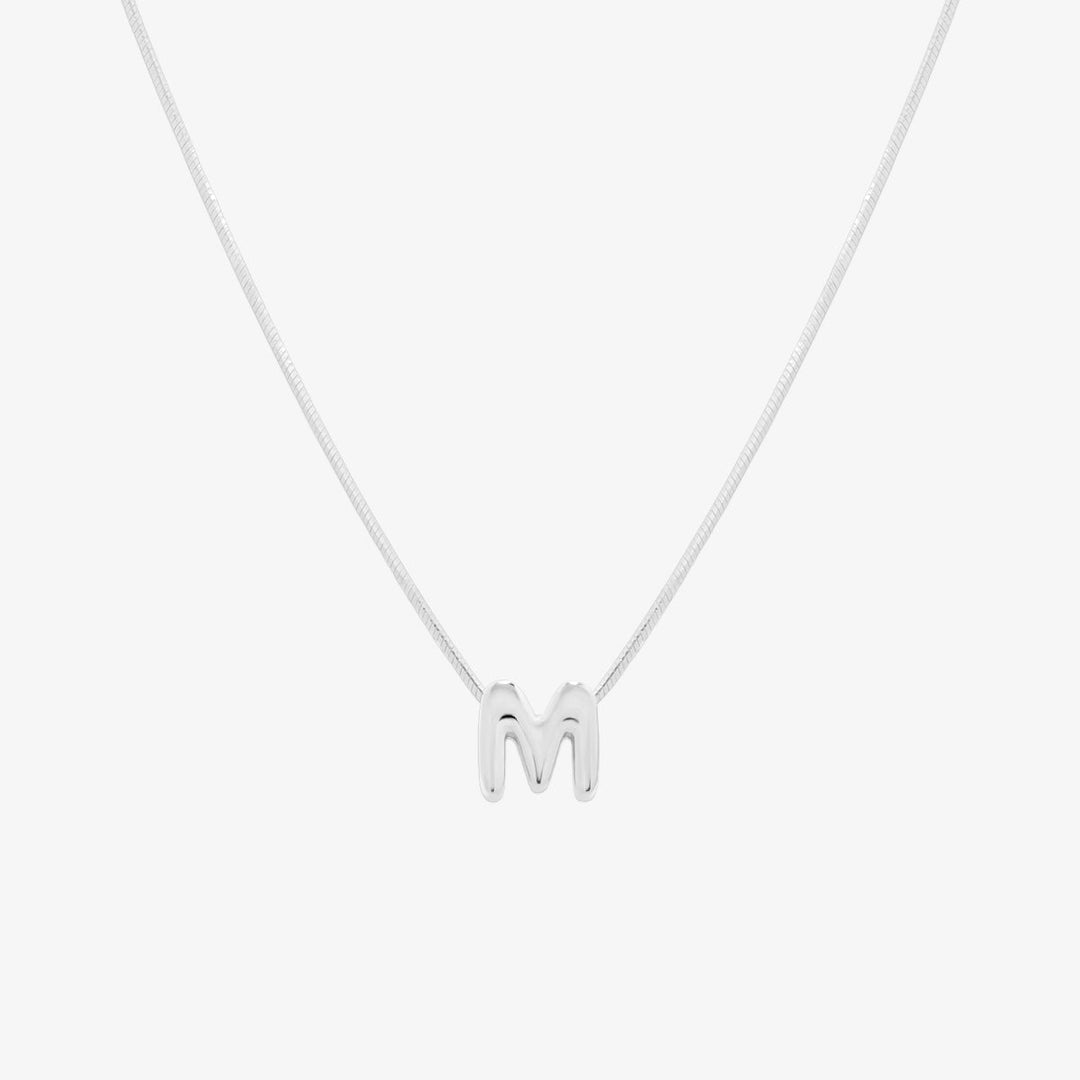 Bubble Initial Pendant Necklace (50cm)-38