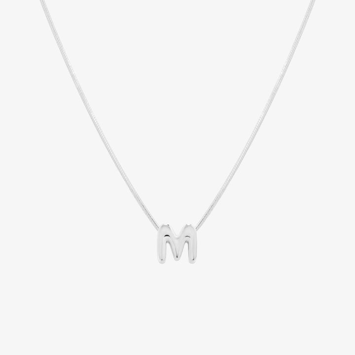 Bubble Initial Pendant Necklace (50cm)-38