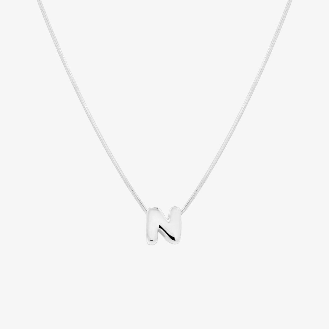 Bubble Initial Pendant Necklace (50cm)-39