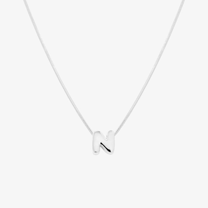 Bubble Initial Pendant Necklace (50cm)-39