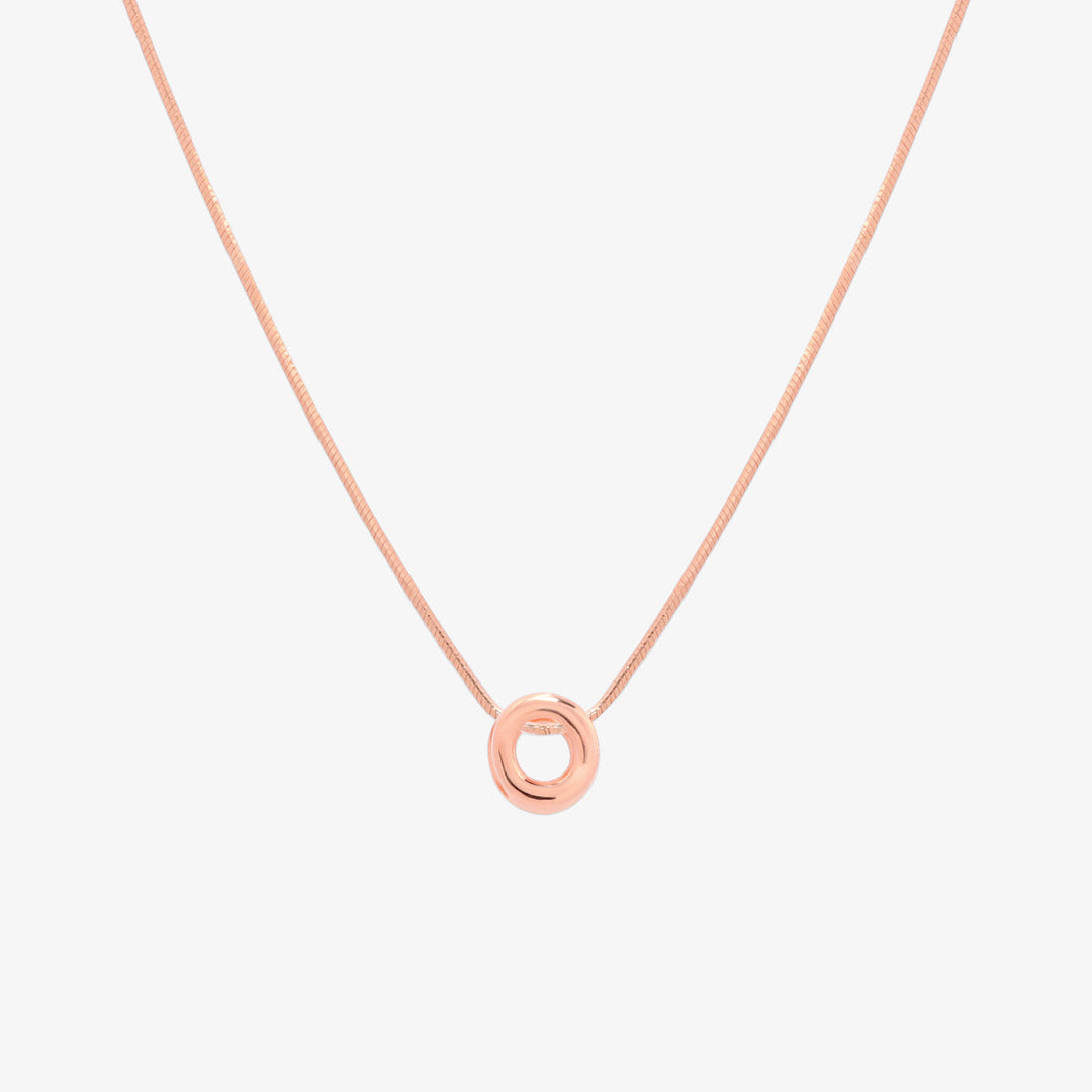 Bubble Initial Pendant Necklace-66
