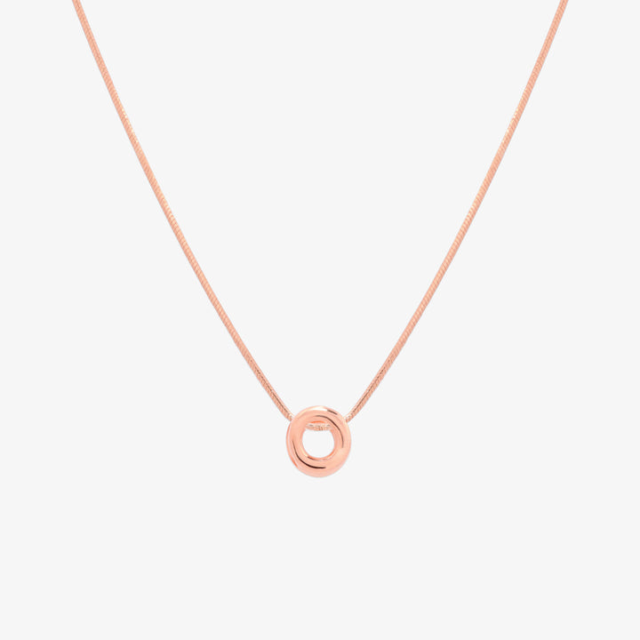 Bubble Initial Pendant Necklace-66