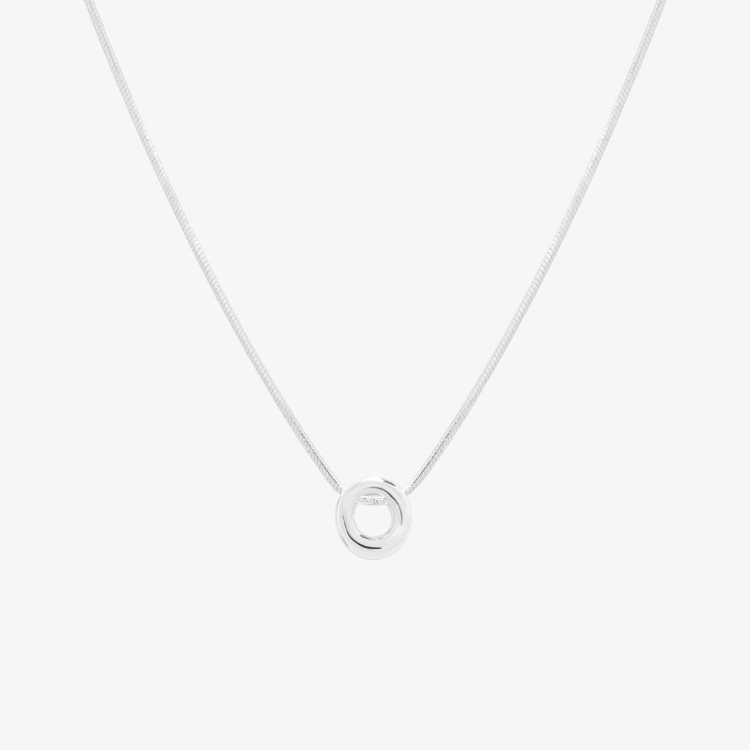 Bubble Initial Pendant Necklace-40