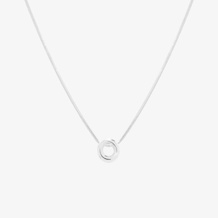 Bubble Initial Pendant Necklace-40