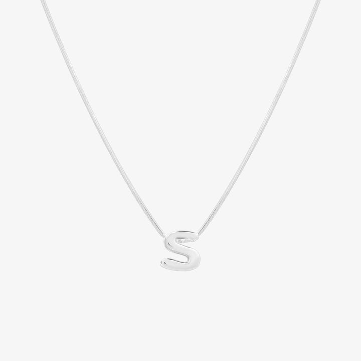 Bubble Initial Pendant Necklace (50cm)-44