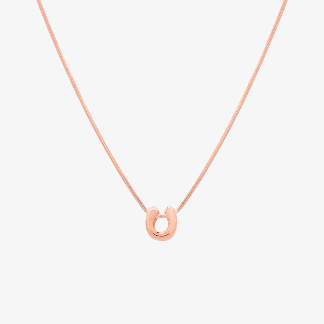 Bubble Initial Pendant Necklace (50cm)-72