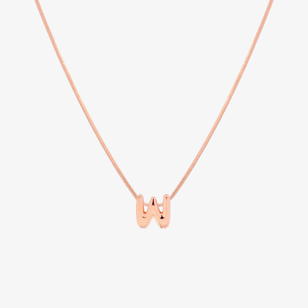 Bubble Initial Pendant Necklace (50cm)-74