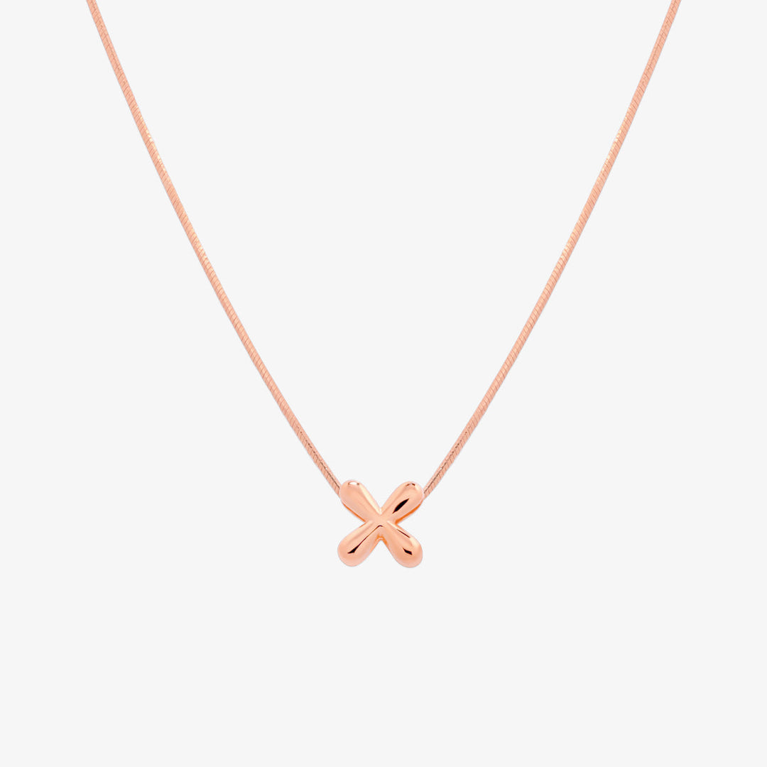 Bubble Initial Pendant Necklace (50cm)-75