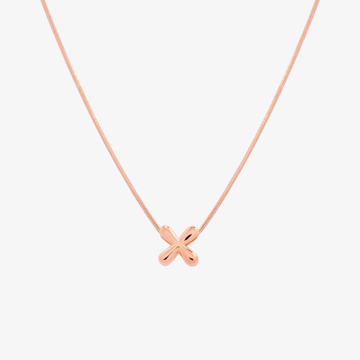 Bubble Initial Pendant Necklace (50cm)-75