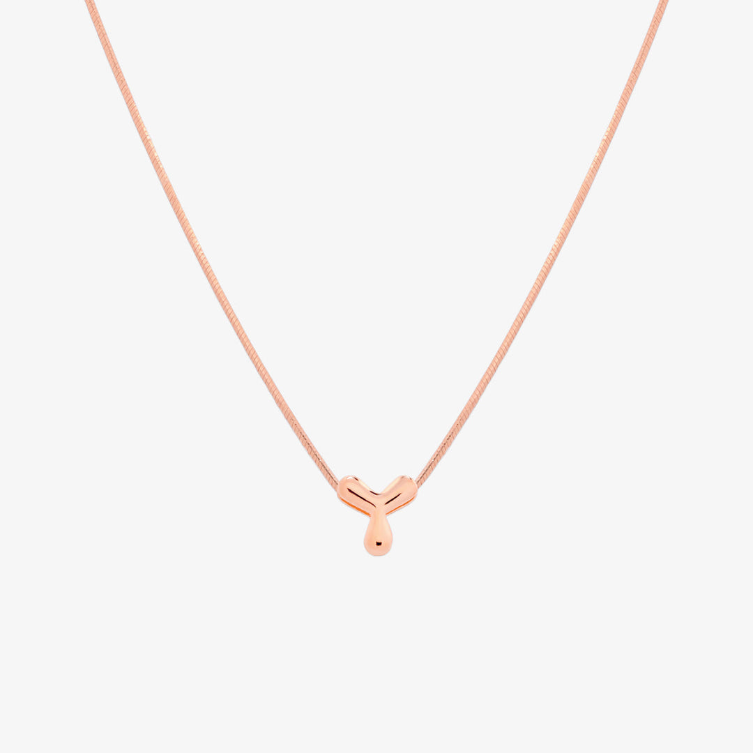 Bubble Initial Pendant Necklace (50cm)-76