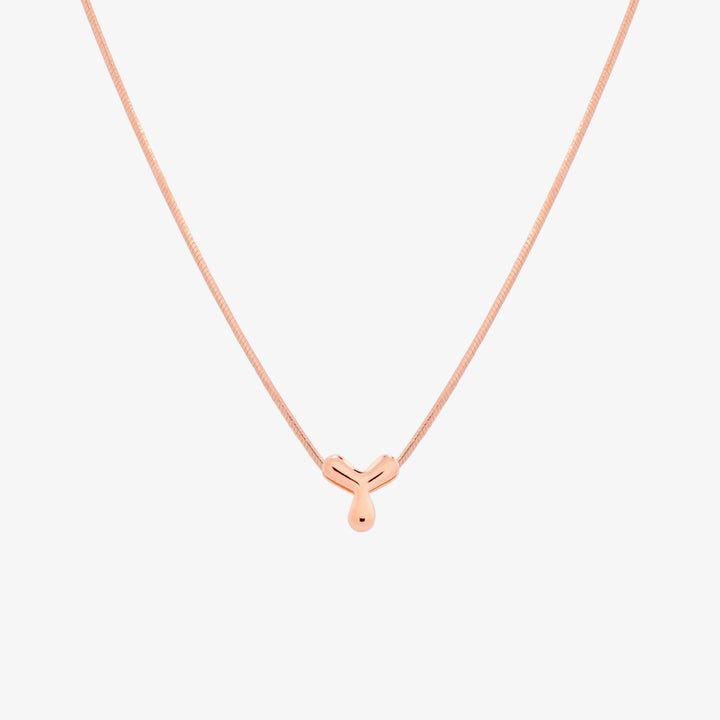 Bubble Initial Pendant Necklace (50cm)-76