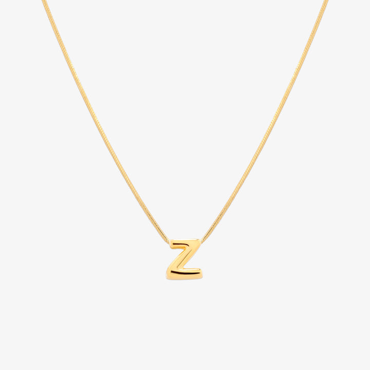 Bubble Initial Pendant Necklace-25