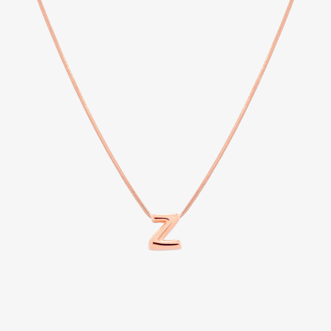 Bubble Initial Pendant Necklace (50cm)-77