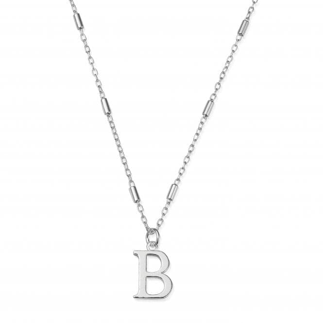 Iconic Initial B Silver Necklace SNCC4040BChloBoSNCC4040B