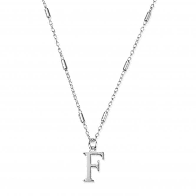Iconic Initial F Silver Necklace SNCC4040FChloBoSNCC4040F