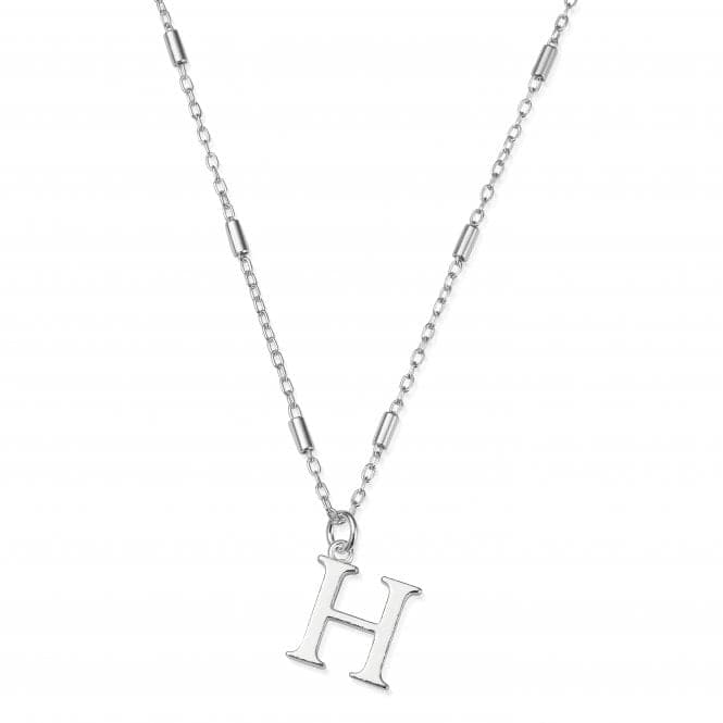 Iconic Initial H Silver Necklace SNCC4040HChloBoSNCC4040H