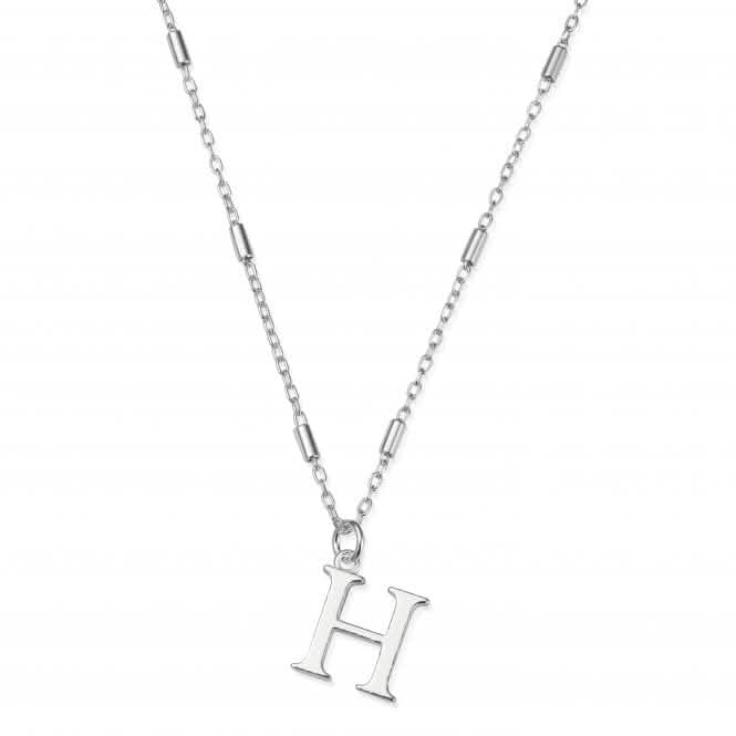 Iconic Initial H Silver Necklace SNCC4040HChloBoSNCC4040H