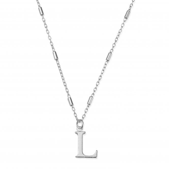 Iconic Initial L Silver Necklace SNCC4040LChloBoSNCC4040L