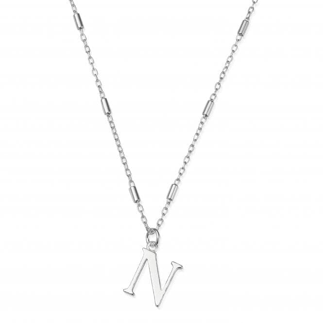 Iconic Initial N Silver Necklace SNCC4040NChloBoSNCC4040N