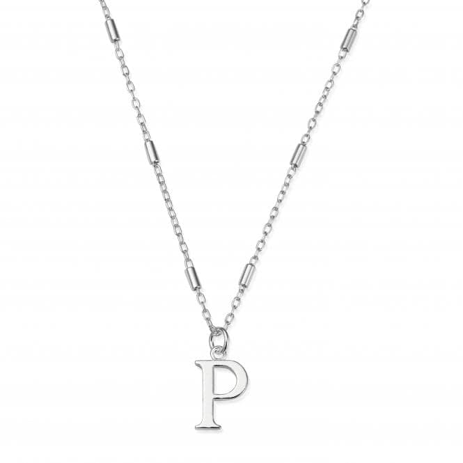 Iconic Initial P Silver Necklace SNCC4040PChloBoSNCC4040P