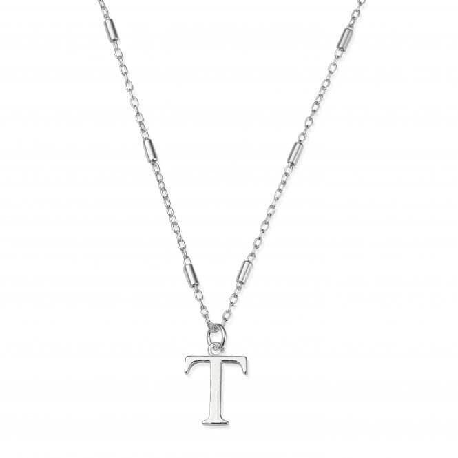 Iconic Initial T Silver Necklace SNCC4040TChloBoSNCC4040T