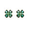 Idyllia Green Gold - tone Plated Clover Stud Earrings 5666236Swarovski5666236