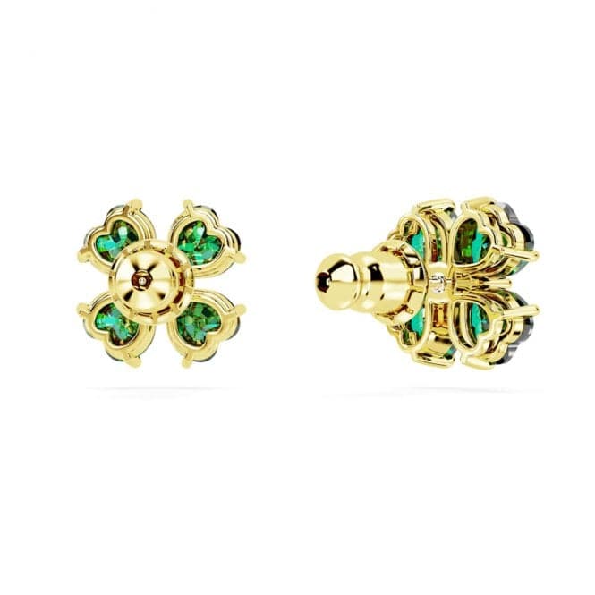 Idyllia Green Gold - tone Plated Clover Stud Earrings 5666236Swarovski5666236