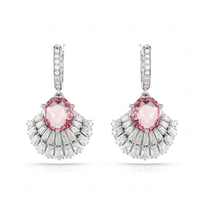Idyllia Pink Rhodium Plated Shell Drop Earrings 5680295Swarovski5680295