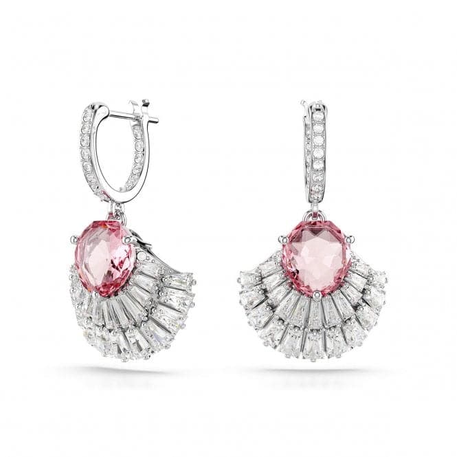 Idyllia Pink Rhodium Plated Shell Drop Earrings 5680295Swarovski5680295