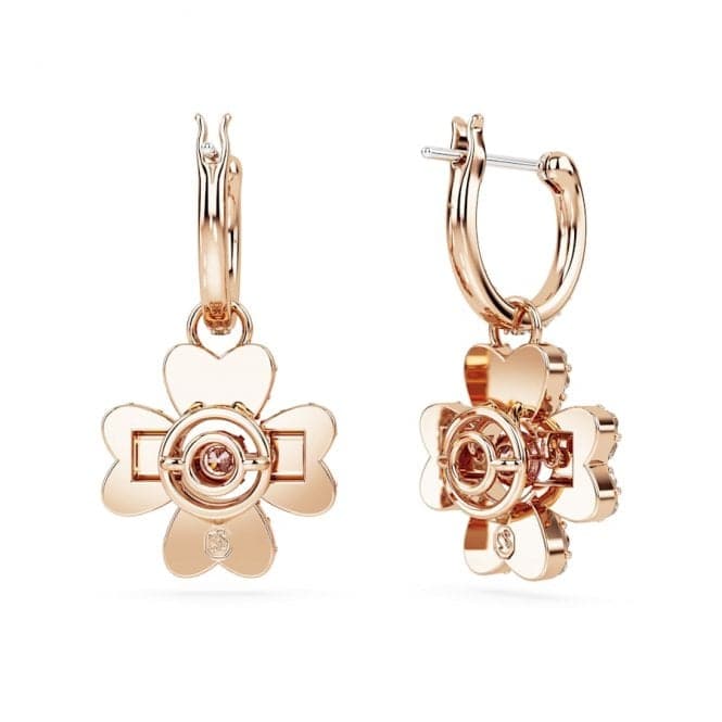 Idyllia White Rose Gold - tone Plated Clover Drop Earrings 5674212Swarovski5674212