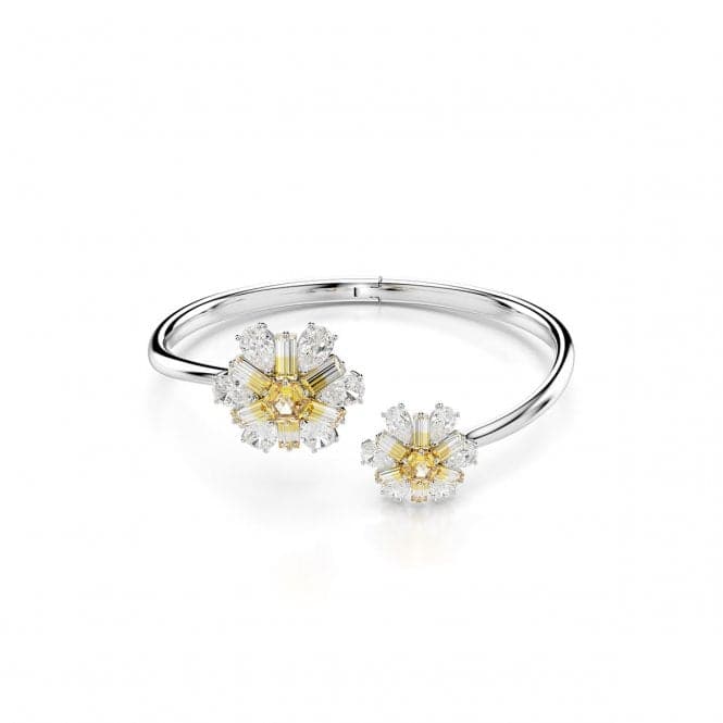 Idyllia Yellow Rhodium Plated Flower Bangle 5679937Swarovski5679937