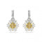 Idyllia Yellow Rhodium Plated Flower Drop Earrings 5683243Swarovski5683243