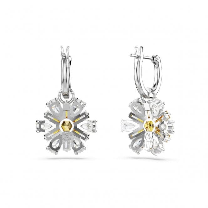 Idyllia Yellow Rhodium Plated Flower Drop Earrings 5683243Swarovski5683243