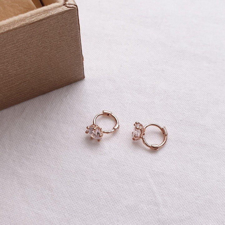 5mm cubic huggie earring-3