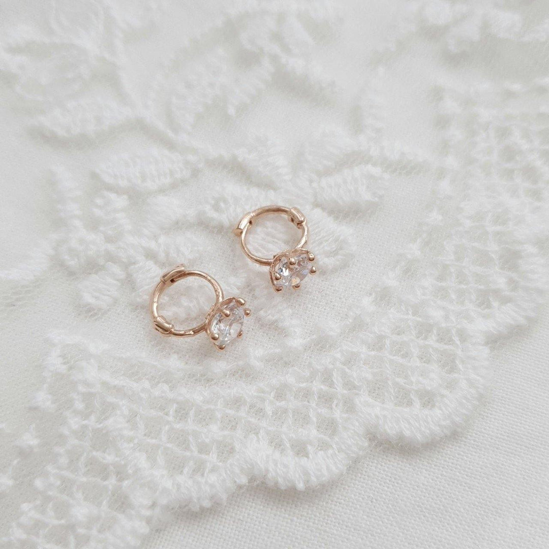 5mm cubic huggie earring-4