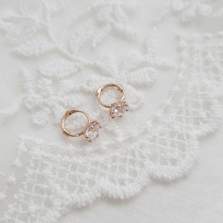 5mm cubic huggie earring-4