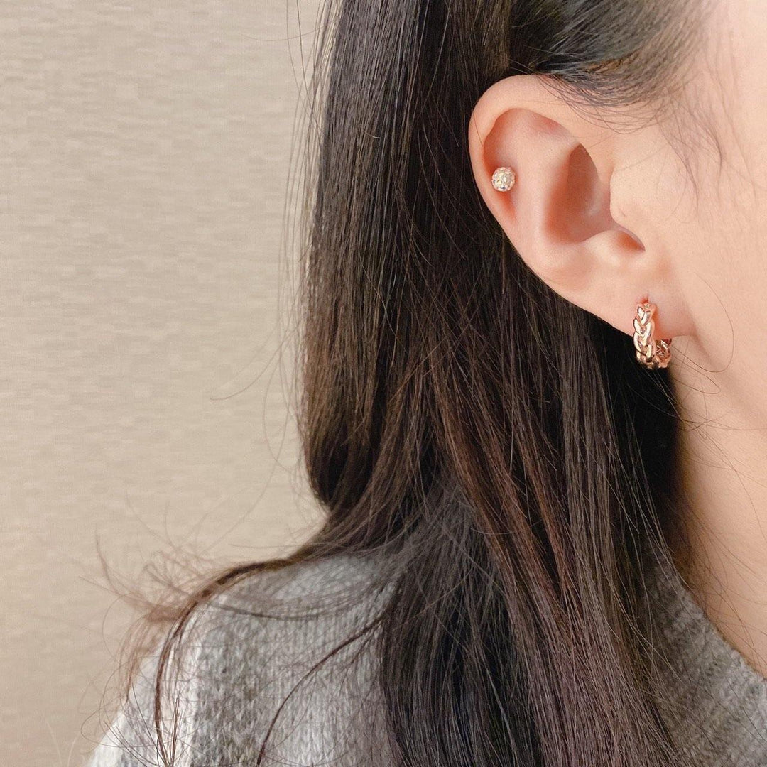 15mm knot huggie earrings (pair)-3