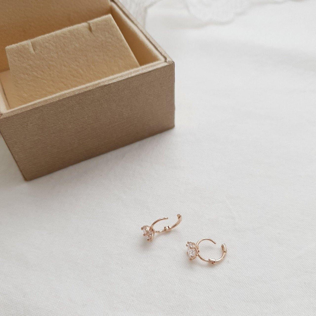 5mm cubic huggie earring-2