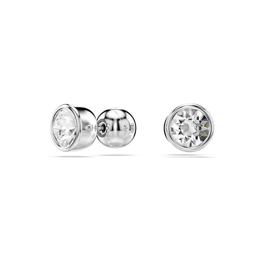 Imber Rhodium Plated Round Cut Stud Earrings 5696073Swarovski5696073